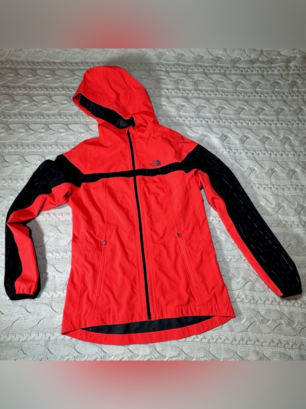 The North Face Flight Series Hooded Waterproof RainJacket Bright Orange/Black XS